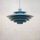 Unique blue coloured Nordic Pendant Lamp by Form Light model 52610, Denmark