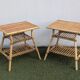 Pair of rattan bedside tables – Audoux Minet style