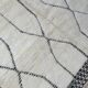 Tapis Berbère Beni Ourain blanc -  289 x 203 cm
