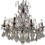 Large Crystal Beaded Chandelier 1950’s