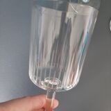 10 vintage engraved crystal walking glasses