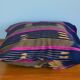 Cushion cover in blue baoulé fabric