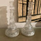Paire de bougeoirs en verre anciens