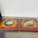 Paire de cadres en bois