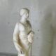 Alabaster sculpture, lady with a mask in the antique style, 19th century