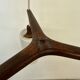 Mid-century design pendant lamp teak and opaline glass , 1970s