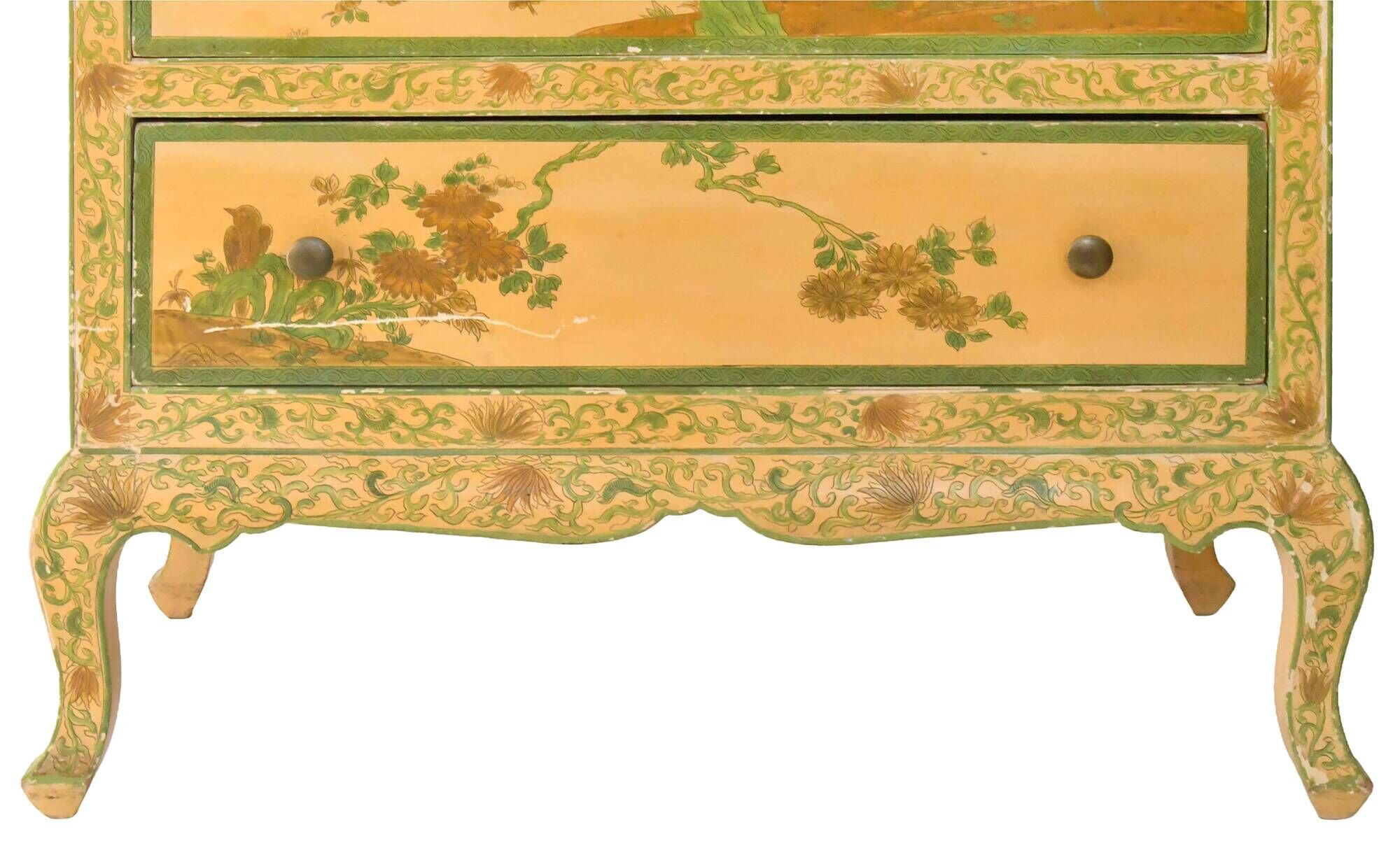 Chiffonnier en bois peint de style chinoisant