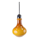 Vintage Scandinavian Drop Pendant Lamp in Brown Opal Glass and Chrome from Peill & Putzler, 1960s