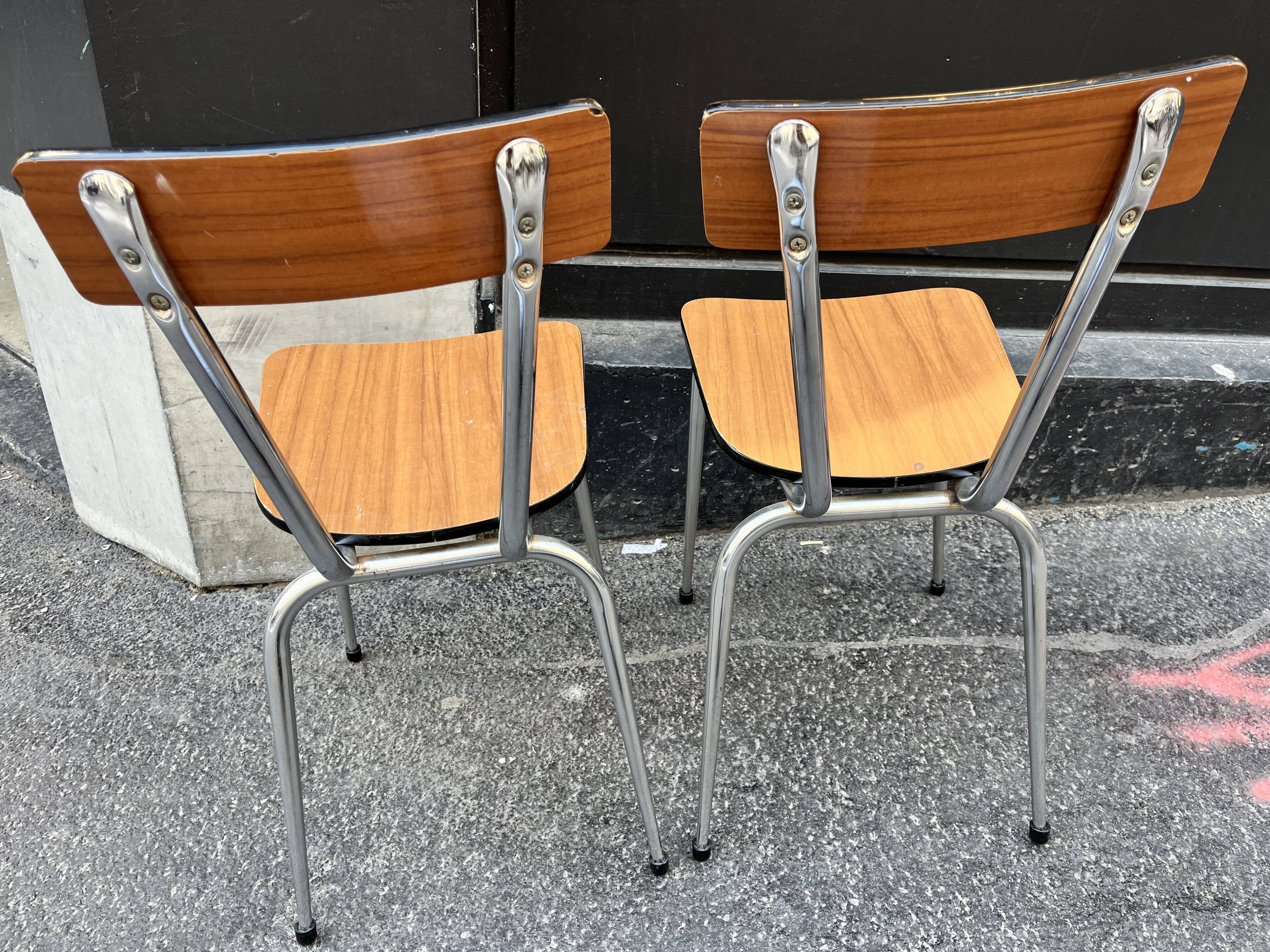 Chaises Formica années 50 Vintage