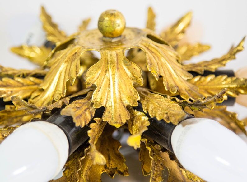 Recessed ceiling lamp with floral shape of Italian design 50s