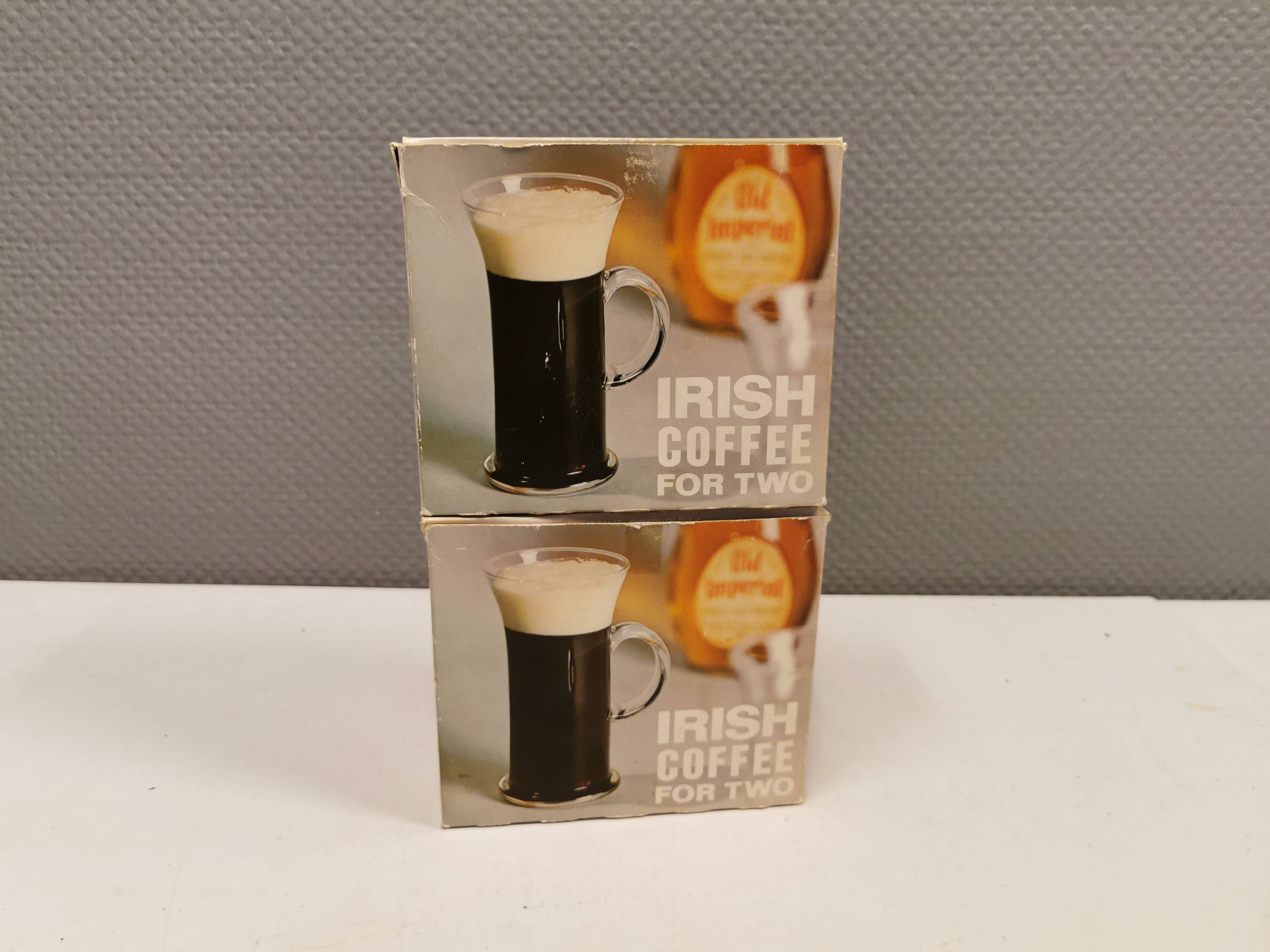 Original Irish coffee glasses from Arabia Finland, estimated 1980s, designed by Heikki Orvola