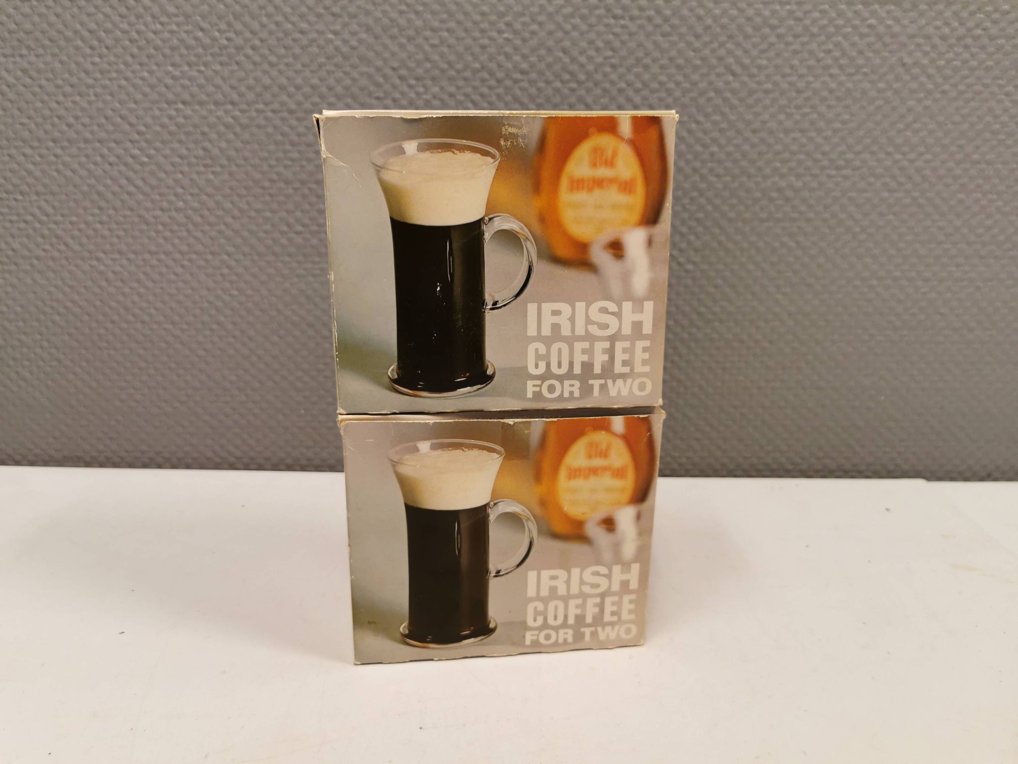 Original Irish coffee glasses from Arabia Finland, estimated 1980s, designed by Heikki Orvola