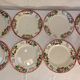 Series of 8 vintage dessert plates Montmorency model of Longwy faïenceries