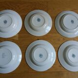 6 mismatched hollow plates Terre de fer