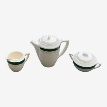Coffee maker, milk jug and sugar bowl model light, digoin and sarreguemines
