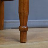 Pair of rush-seated chairs in cherry wood – late 19th century