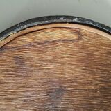 Round wrought iron mirror in the 1950s - 21cm