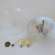 Vintage Art Deco Style Flush Mount Ceiling Light – Cut Glass & Brass.