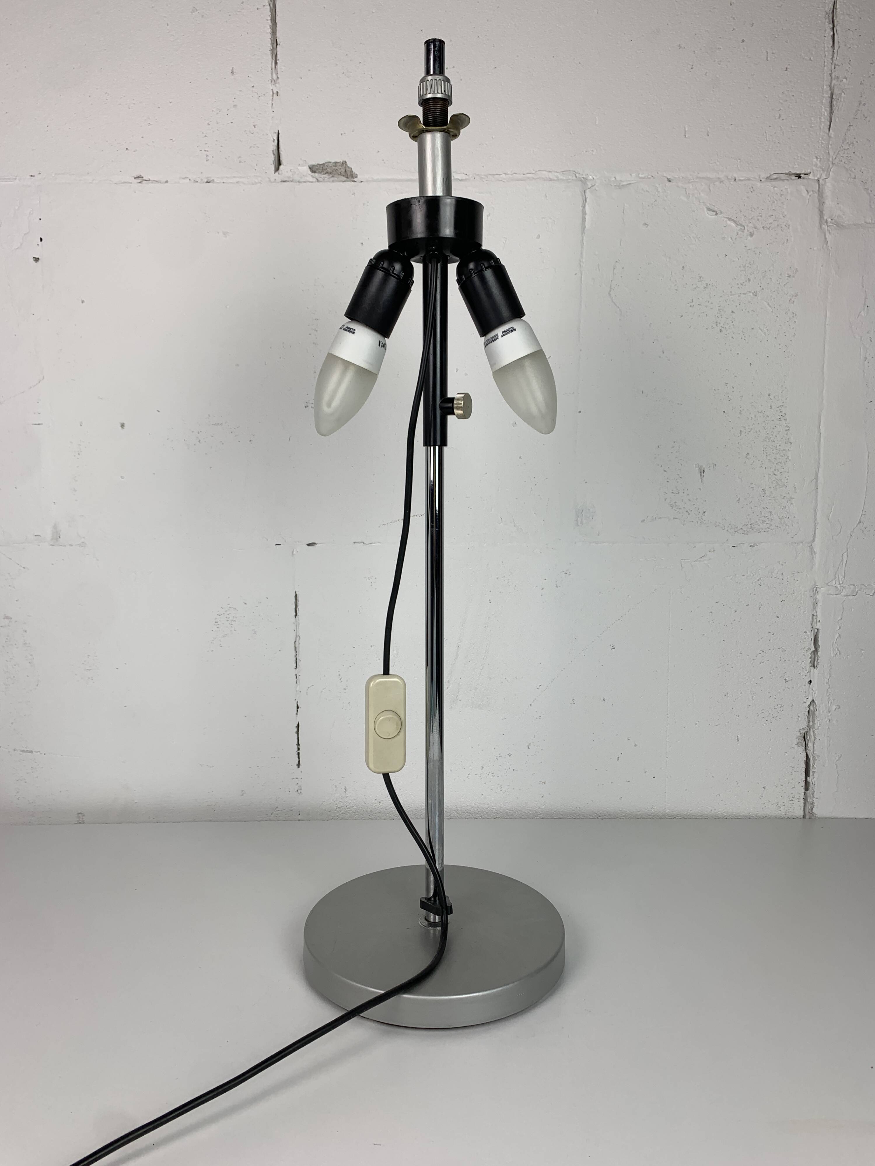 Large Dutch design space age adjustable table or desk lamp by Harco Loor, 1