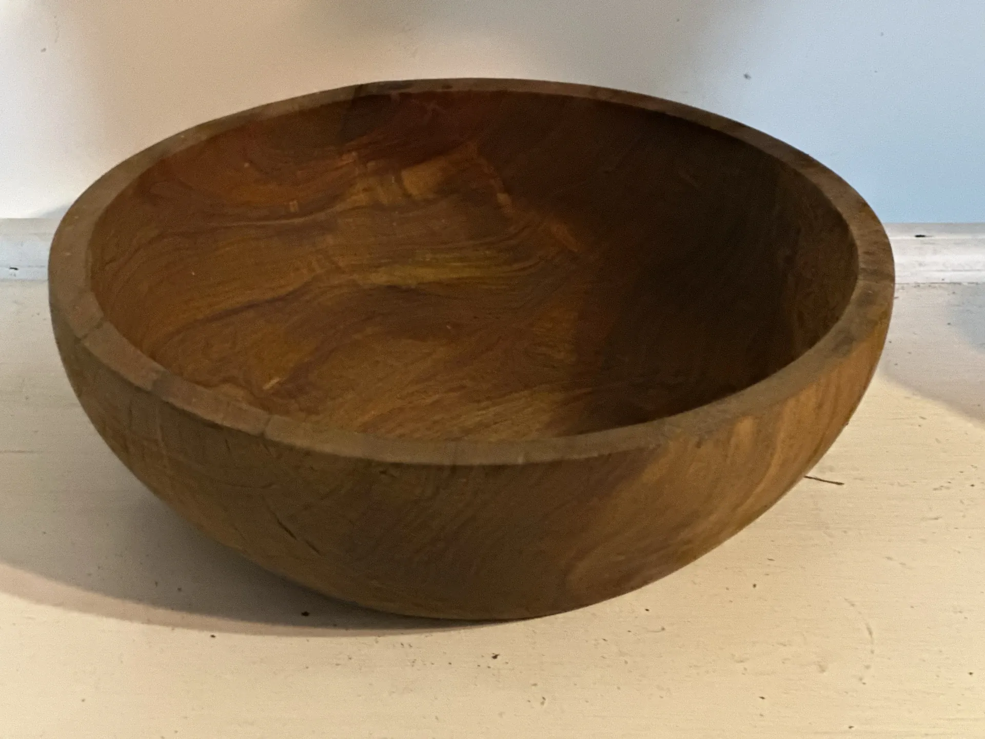 Large vintage solid wood bowl – Catch-all – Centrepiece – 3