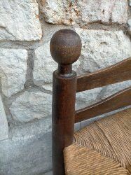 Mulched bench for children