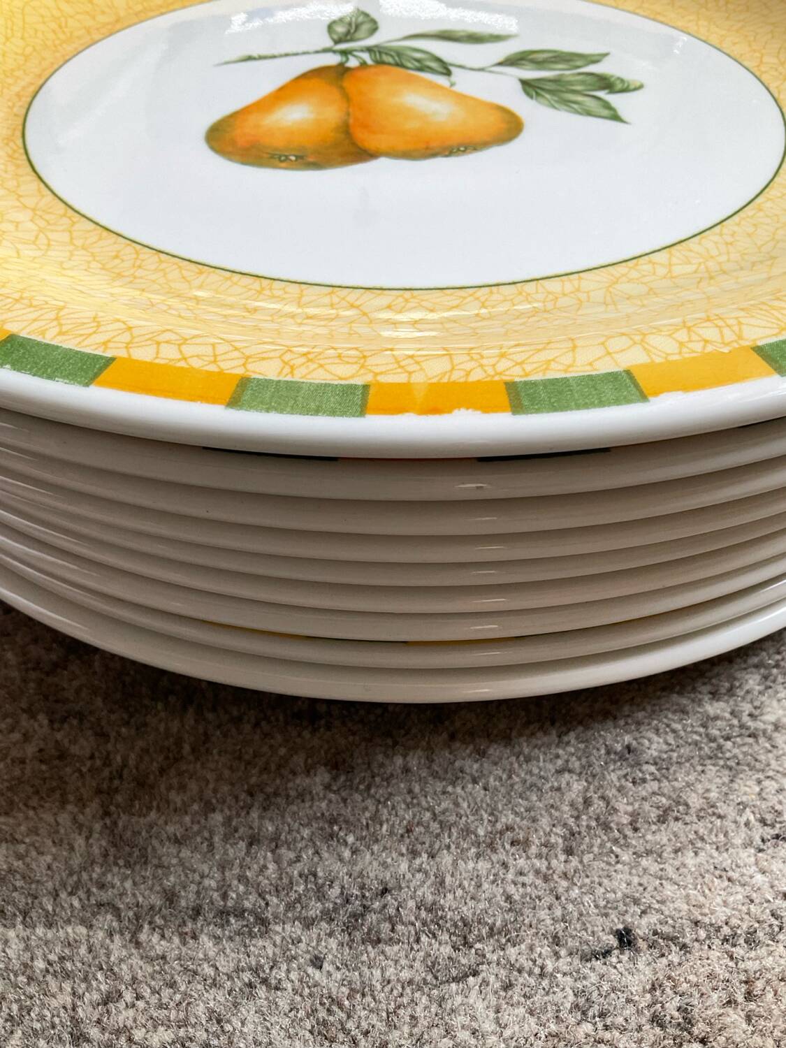 Set of 9 large Churchill-Staffordshire porcelain plates