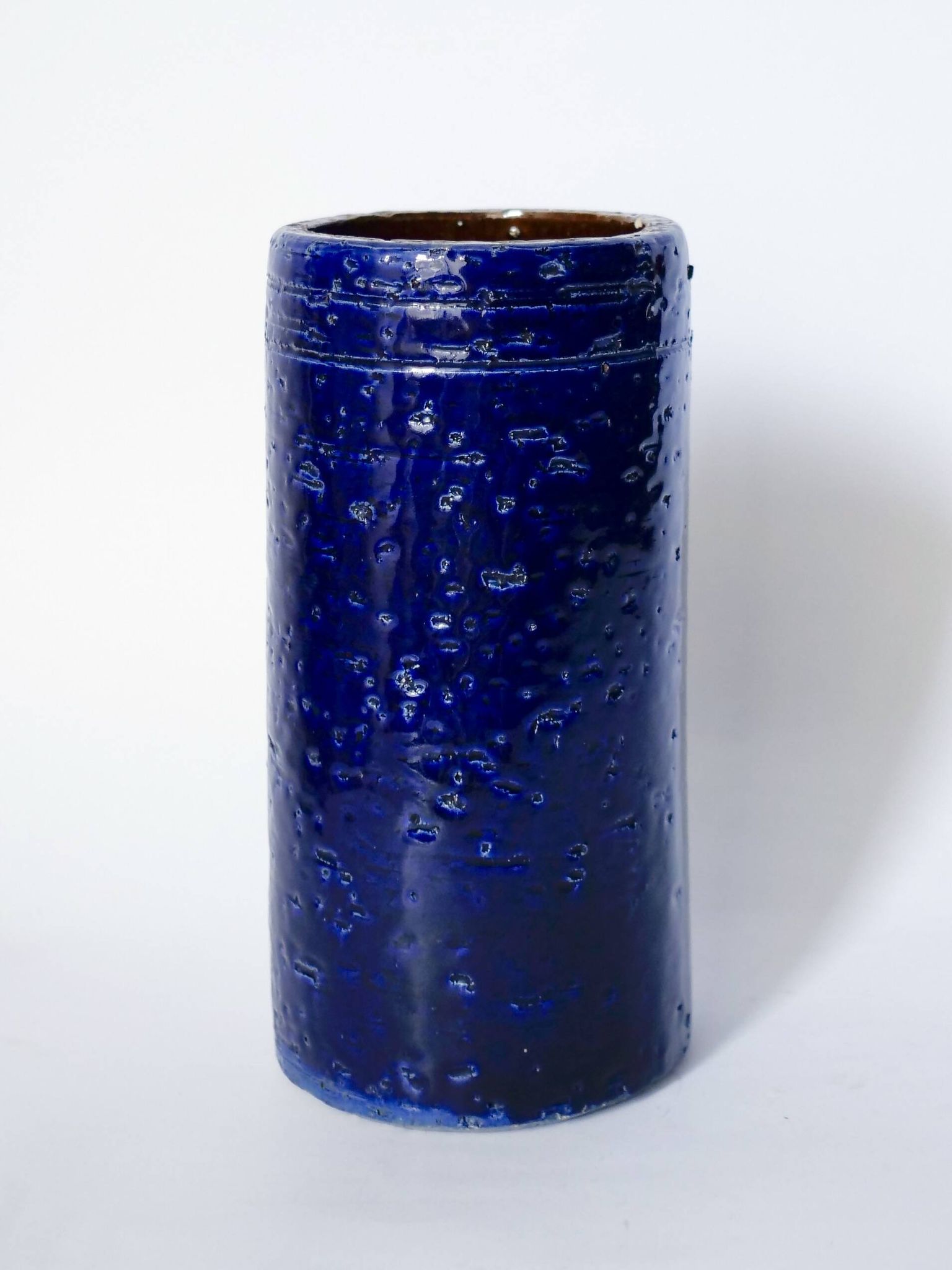 vase rouleau bleu Italie 1960