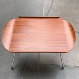 Folding table in teak with Norwegian alminette from the mid-century by F.M. Produkt, Frederiksberg Metalvarefabrik, 1960s.