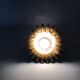 Ceiling lamp flower leaf golden metal year 70