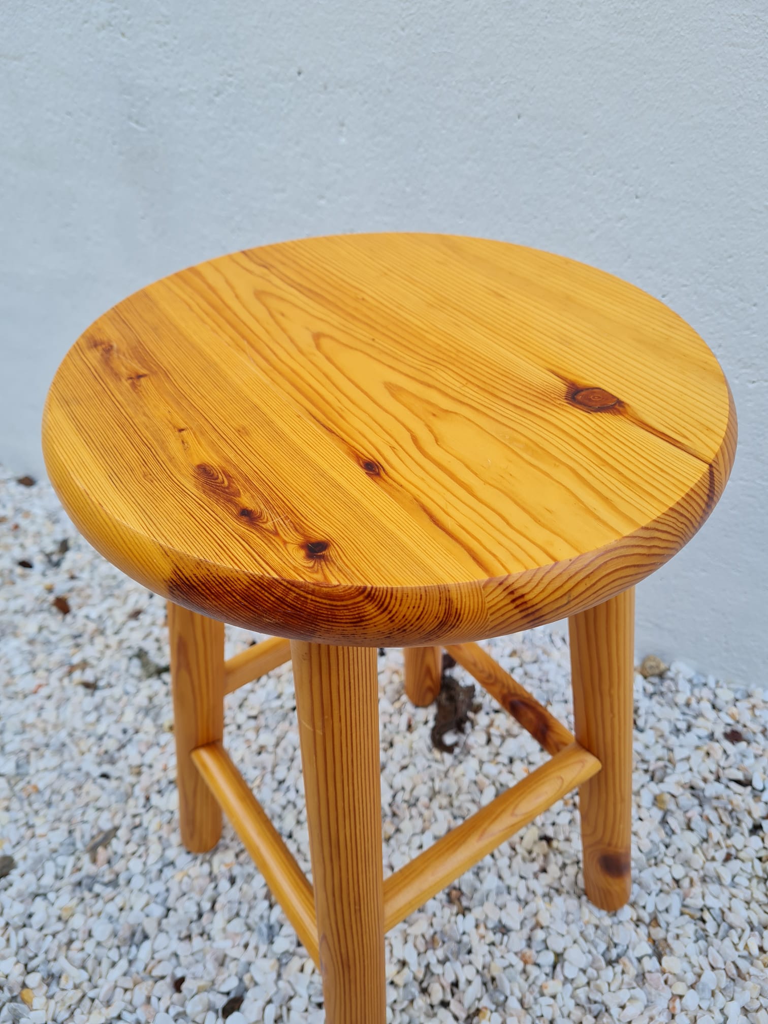 Vintage pine stool