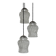 Antique cascade 3-bulb vintage chandelier