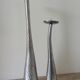 Brutalist hammered candlesticks