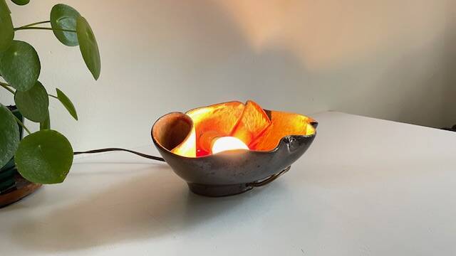 Lampe coquillage vallauris vintage