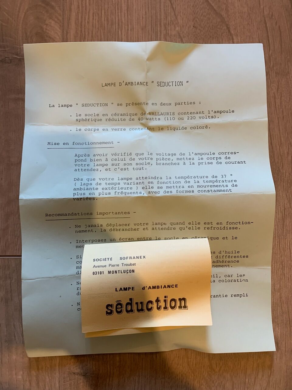 Vintage Vallauris ceramic lava lamp