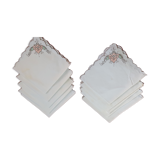 Nappe et serviettes de tables brodées