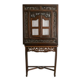 Ensemble console bois : console avec miroir intégré