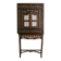 Wooden console set: console with integrated mirror.