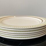 Lot de 6 assiettes à dessert en porcelaine opaque