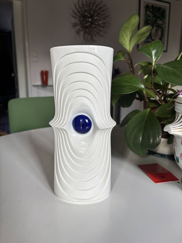 Vase Rosenthal Bavaria en porcelaine blanche, Allemagne 1960