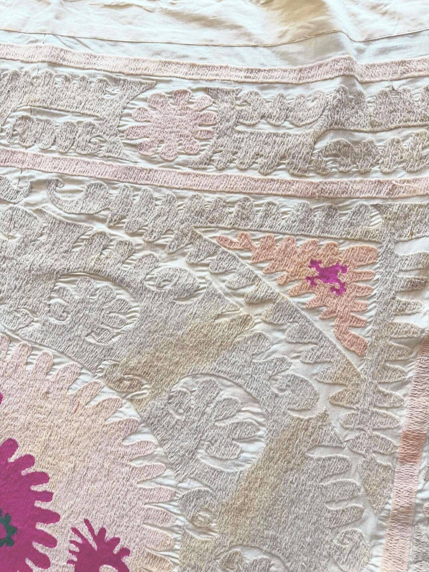 Vintage hand-embroidered tablecloth 150x156 cm