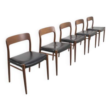 Dining Chairs by Niels Møller, Set of 5