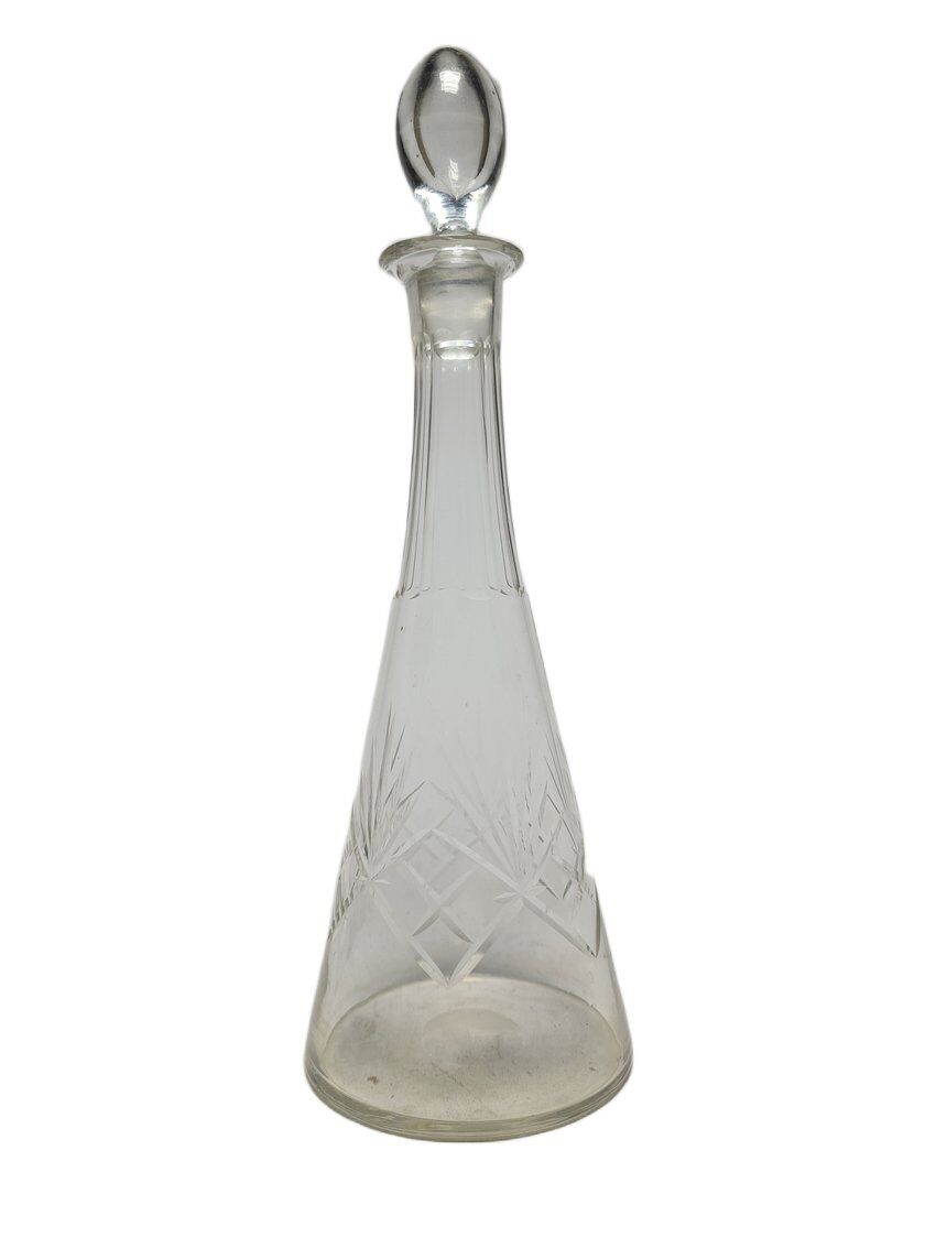 Art Deco crystal carafe, Germany, 1900s