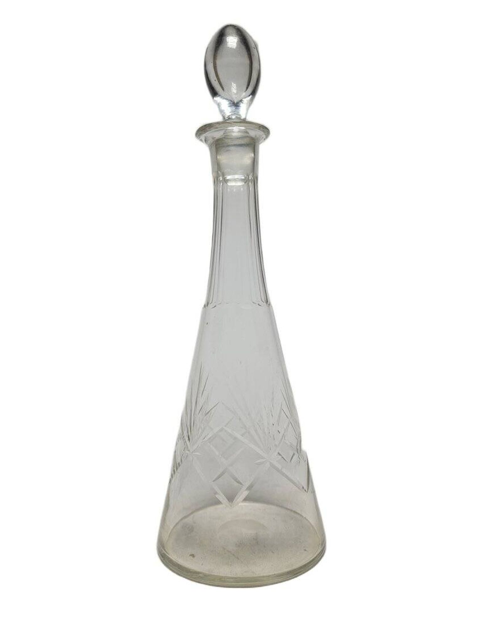 Art Deco crystal carafe, Germany, 1900s