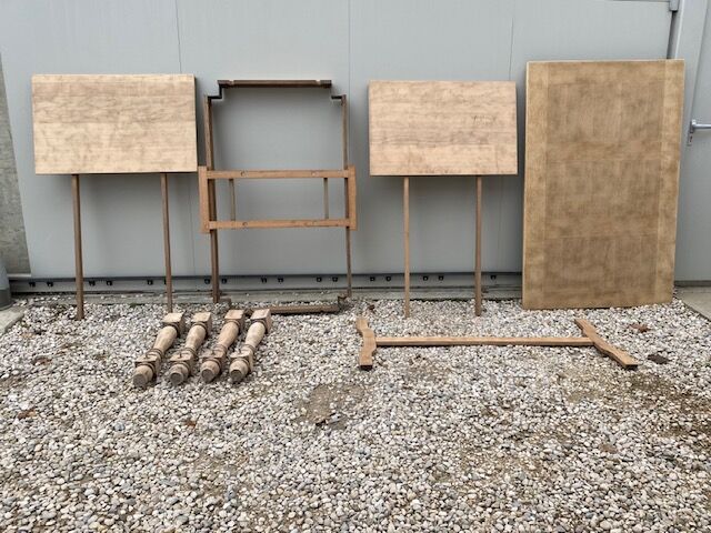 Sanded farmhouse table extension up to 2.54m