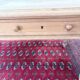 Large table / antique desk in chestnut – light patina
