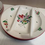 6 assiettes à Asperges Luneville début XX e siècle