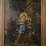 Oil painting on canvas, early Italian school, 18th century - Visitation