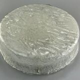 60s 70s lamp light plafoniere flush mount ice glass hillebrand 60s
