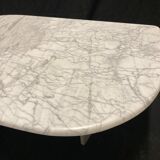 Vintage coffee table in white carrara marble