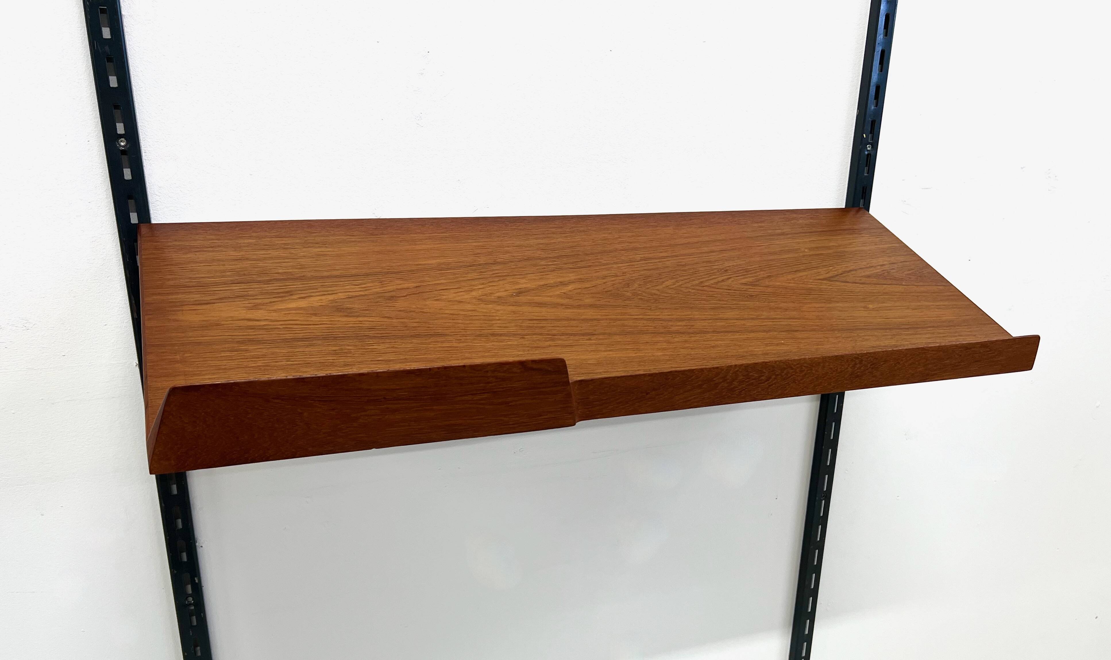 Teak Vintage Magazine Shelf By Kai Kristiansen For FM Modular Wall System.